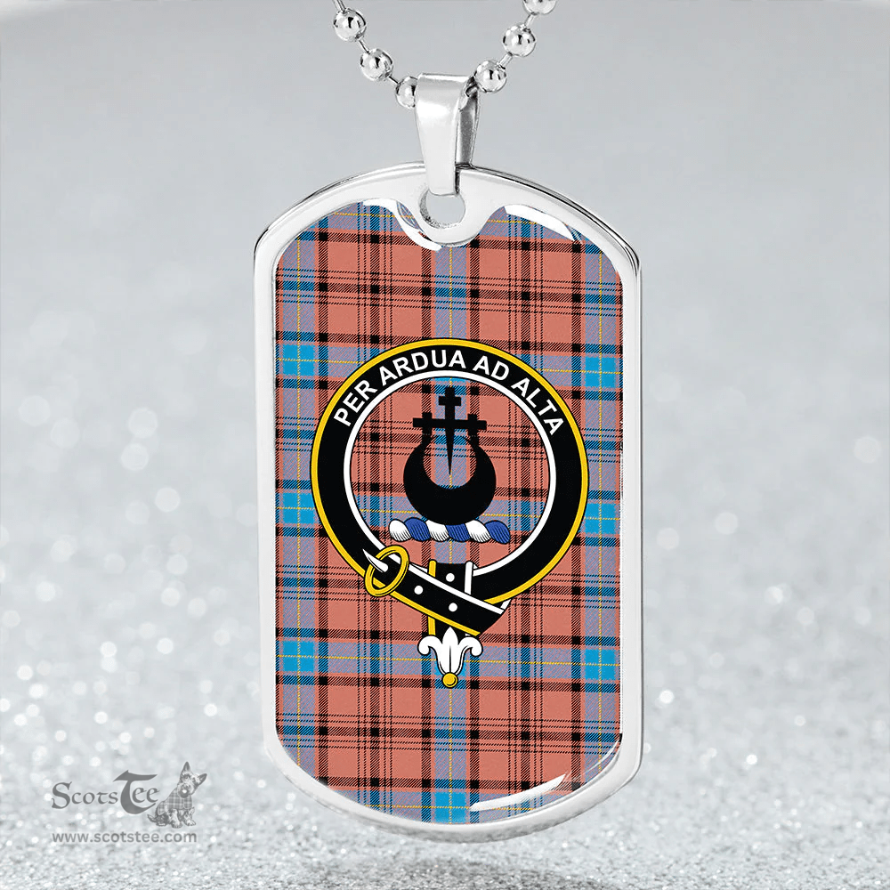 ScottishPlaid Hannay Dress (Haney Dress) Modern Clan Tartan Dog Tag Necklace - Crest Classic Scottish Plaid Tartan Plaid