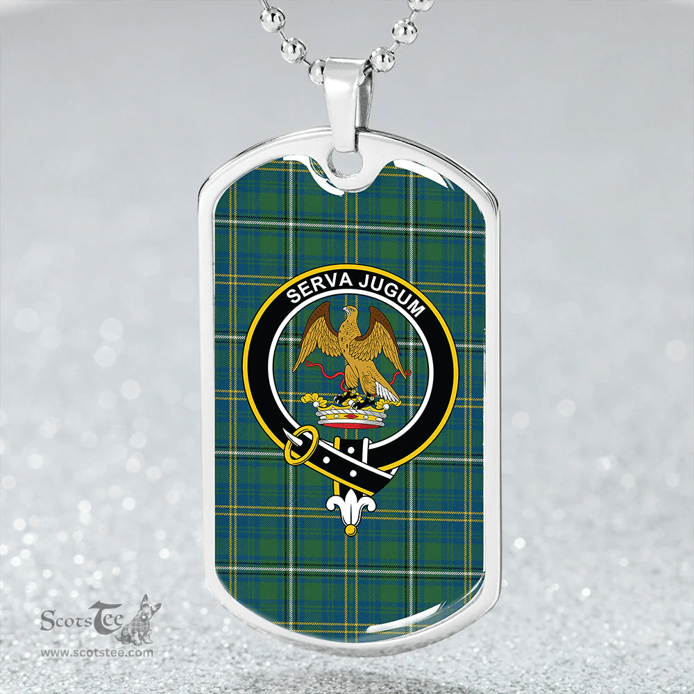 ScottishPlaid Hay Hunting Modern Clan Tartan Dog Tag Necklace - Crest Classic Scottish Plaid Tartan Plaid