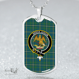 ScottishPlaid Hay Hunting Modern Clan Tartan Dog Tag Necklace - Crest Classic Scottish Plaid Tartan Plaid