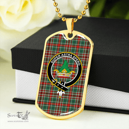 ScottishPlaid Gayre Bodyguard #2 Modern Clan Tartan Dog Tag Necklace - Crest Classic Scottish Plaid Tartan Plaid