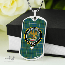 ScottishPlaid Hay Hunting Modern Clan Tartan Dog Tag Necklace - Crest Classic Scottish Plaid Tartan Plaid