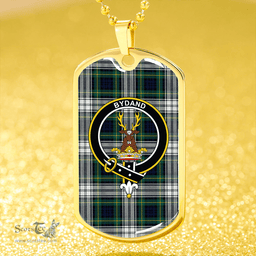 ScottishPlaid Gordon Dress Modern Clan Tartan Dog Tag Necklace - Crest Classic Scottish Plaid Tartan Plaid