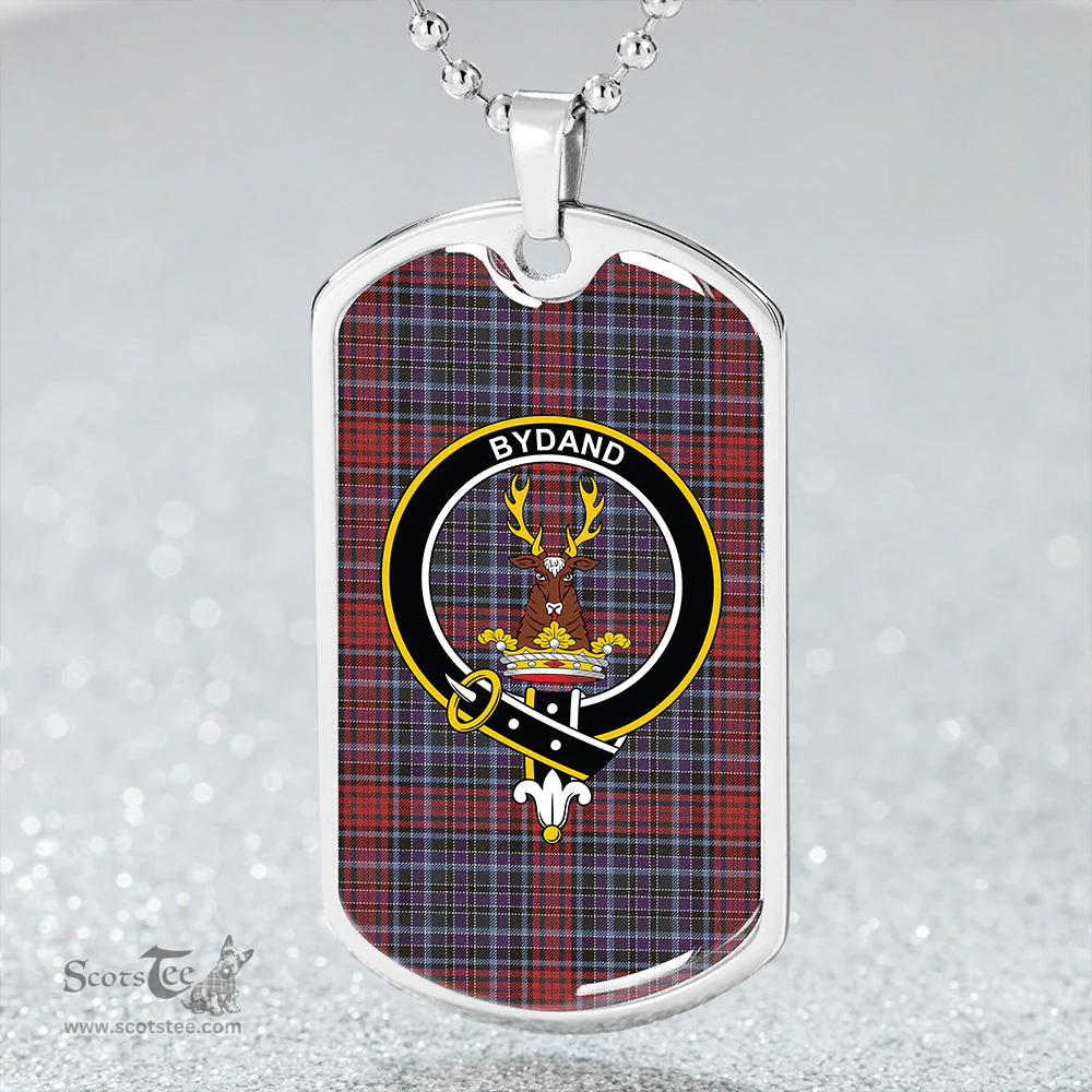 ScottishPlaid Gordon (Wilsons) Weathered Clan Tartan Dog Tag Necklace - Crest Classic Scottish Plaid Tartan Plaid