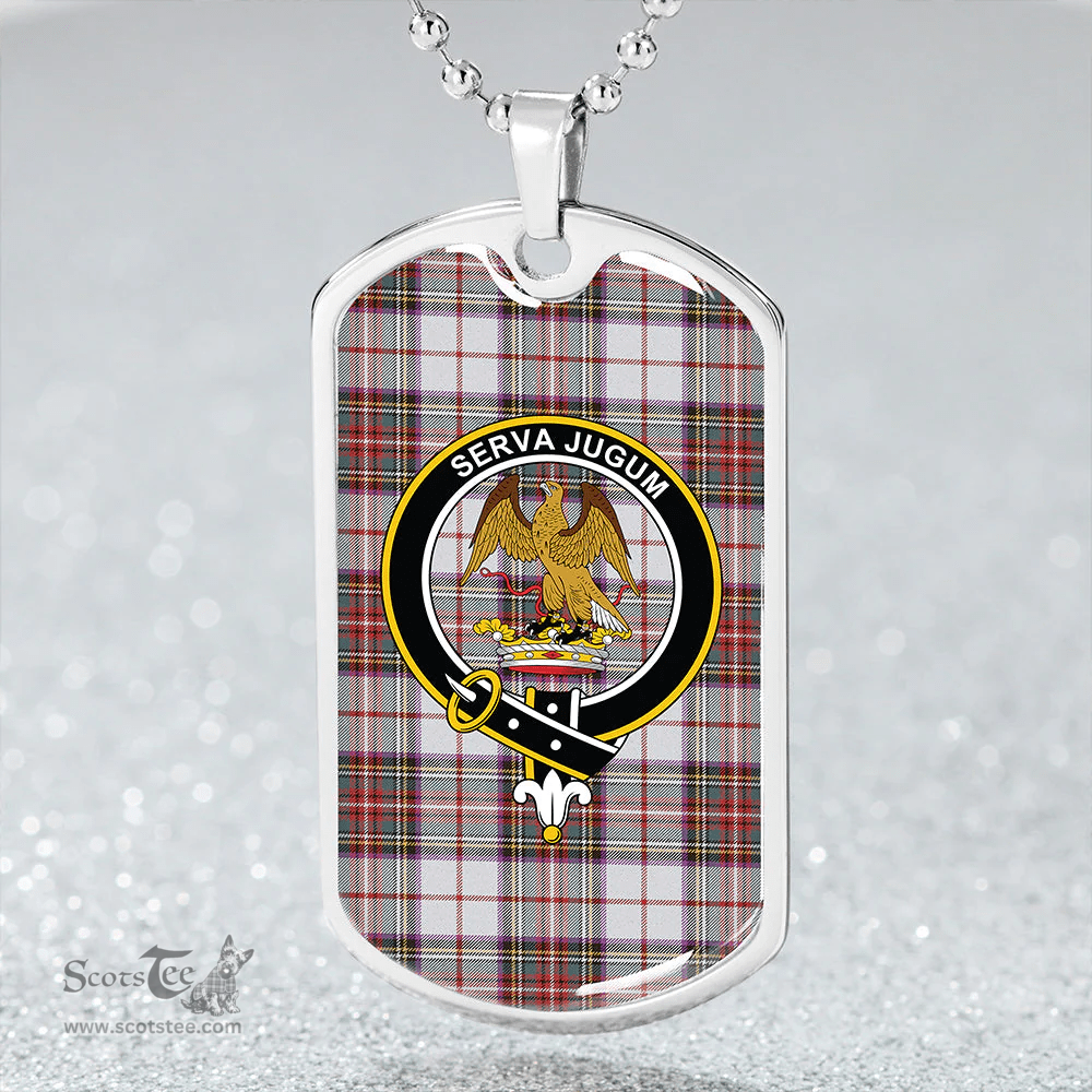 ScottishPlaid Hay #2 Weathered Clan Tartan Dog Tag Necklace - Crest Classic Scottish Plaid Tartan Plaid