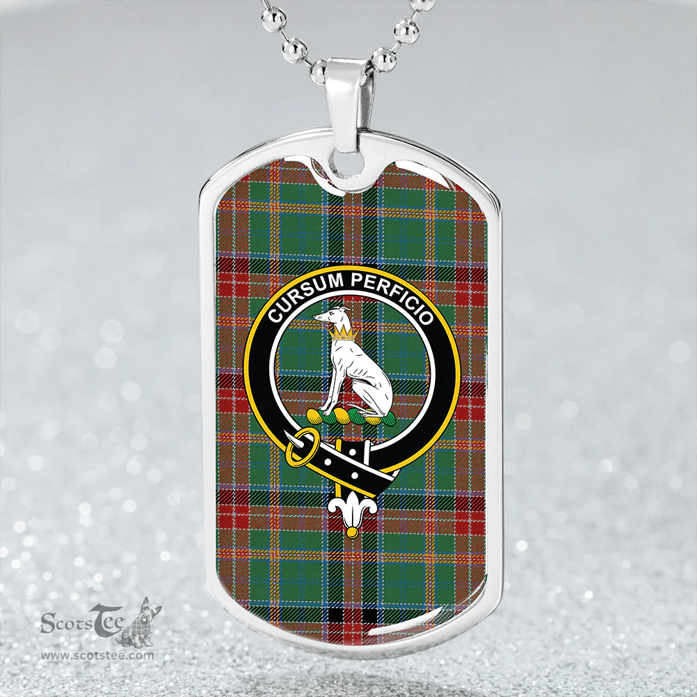 ScottishPlaid Hunter Old Modern Clan Tartan Dog Tag Necklace - Crest Classic Scottish Plaid Tartan Plaid