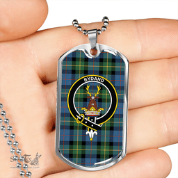 ScottishPlaid Huntly Gordon Gathering 2000 Ancient Clan Tartan Dog Tag Necklace - Crest Classic Scottish Plaid Tartan Plaid