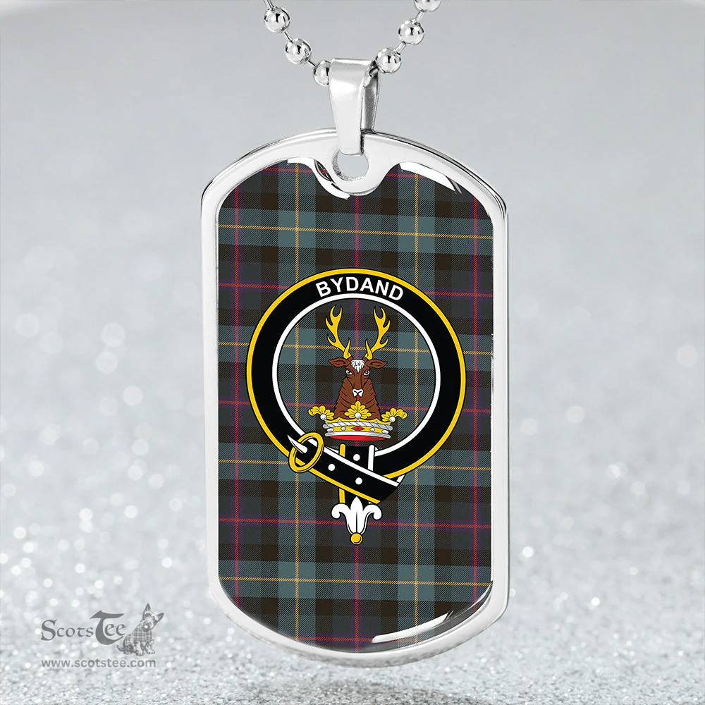 ScottishPlaid Huntly Gordon Gathering 2000 Weathered Clan Tartan Dog Tag Necklace - Crest Classic Scottish Plaid Tartan Plaid