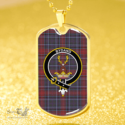 ScottishPlaid Gordon (Wilsons) Weathered Clan Tartan Dog Tag Necklace - Crest Classic Scottish Plaid Tartan Plaid