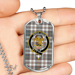 ScottishPlaid Hay Dress Weathered Clan Tartan Dog Tag Necklace - Crest Classic Scottish Plaid Tartan Plaid
