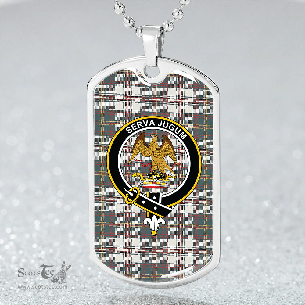 ScottishPlaid Hay Dress Weathered Clan Tartan Dog Tag Necklace - Crest Classic Scottish Plaid Tartan Plaid