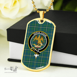 ScottishPlaid Hay Hunting Modern Clan Tartan Dog Tag Necklace - Crest Classic Scottish Plaid Tartan Plaid