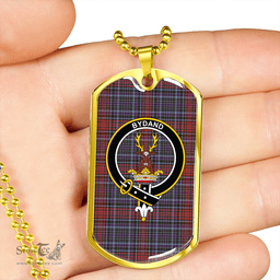 ScottishPlaid Gordon (Wilsons) Weathered Clan Tartan Dog Tag Necklace - Crest Classic Scottish Plaid Tartan Plaid