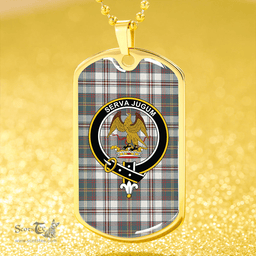 ScottishPlaid Hay Dress Weathered Clan Tartan Dog Tag Necklace - Crest Classic Scottish Plaid Tartan Plaid