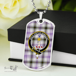 ScottishPlaid Henderson Dress Ancient Clan Tartan Dog Tag Necklace - Crest Classic Scottish Plaid Tartan Plaid