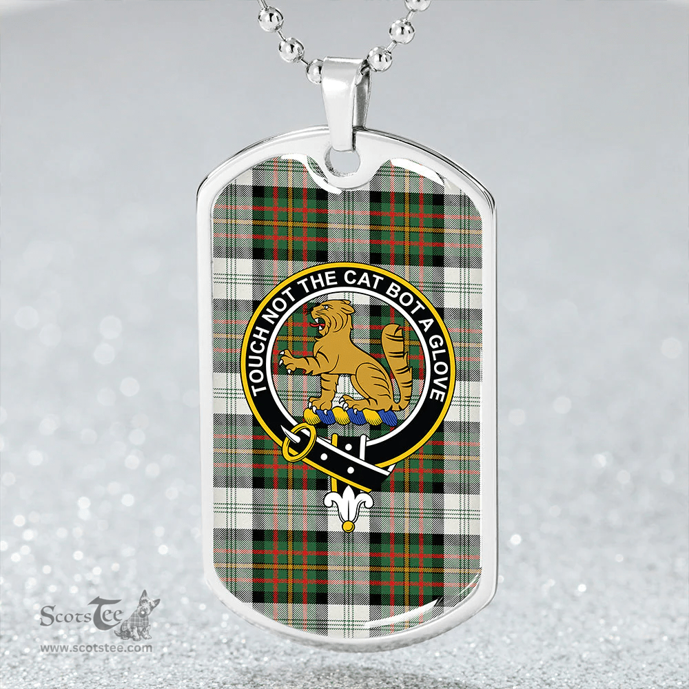 ScottishPlaid Gillies Green Dress Dance Clan Tartan Dog Tag Necklace - Crest Classic Scottish Plaid Tartan Plaid