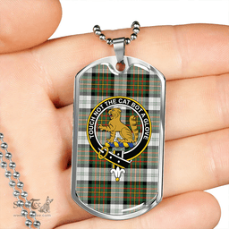 ScottishPlaid Gillies Green Dress Dance Clan Tartan Dog Tag Necklace - Crest Classic Scottish Plaid Tartan Plaid