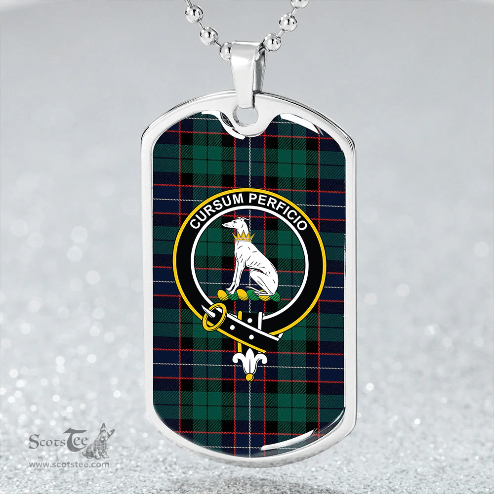 ScottishPlaid Hunter Modern Clan Tartan Dog Tag Necklace - Crest Classic Scottish Plaid Tartan Plaid