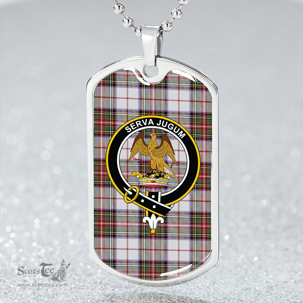 ScottishPlaid Hay #2 Ancient Clan Tartan Dog Tag Necklace - Crest Classic Scottish Plaid Tartan Plaid