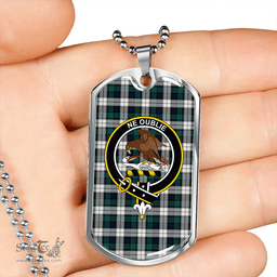 ScottishPlaid Graham Dress Modern Clan Tartan Dog Tag Necklace - Crest Classic Scottish Plaid Tartan Plaid