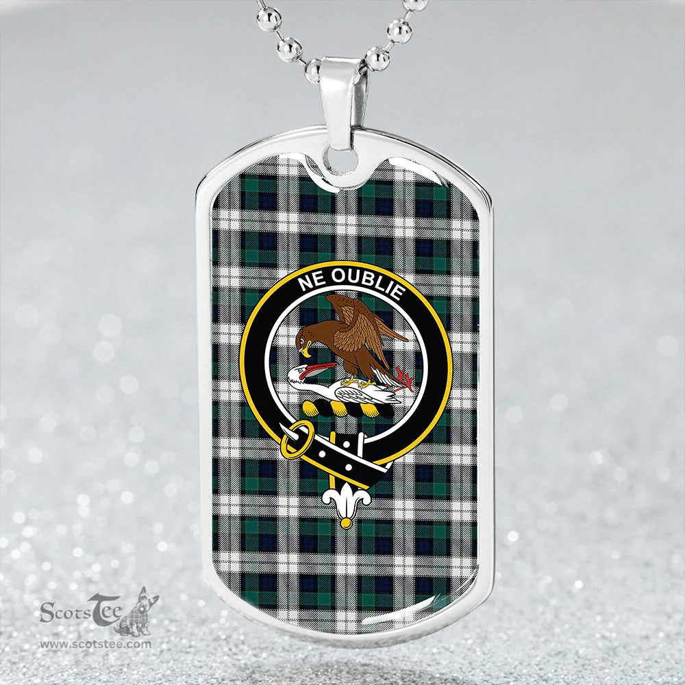 ScottishPlaid Graham Dress Modern Clan Tartan Dog Tag Necklace - Crest Classic Scottish Plaid Tartan Plaid