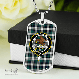 ScottishPlaid Graham Dress Modern Clan Tartan Dog Tag Necklace - Crest Classic Scottish Plaid Tartan Plaid