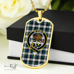 ScottishPlaid Graham Dress Modern Clan Tartan Dog Tag Necklace - Crest Classic Scottish Plaid Tartan Plaid