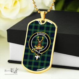 ScottishPlaid Gordon Modern Clan Tartan Dog Tag Necklace - Crest Classic Scottish Plaid Tartan Plaid