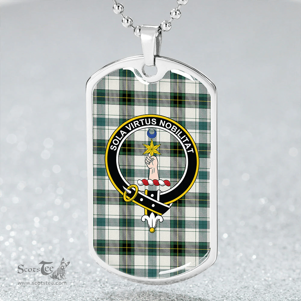 ScottishPlaid Henderson Dress #2 Modern Clan Tartan Dog Tag Necklace - Crest Classic Scottish Plaid Tartan Plaid