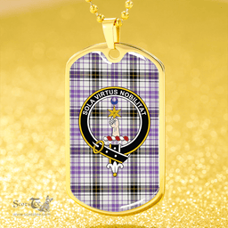 ScottishPlaid Henderson Dress (MacKendrick Dress) Ancient Clan Tartan Dog Tag Necklace - Crest Classic Scottish Plaid Tartan Plaid