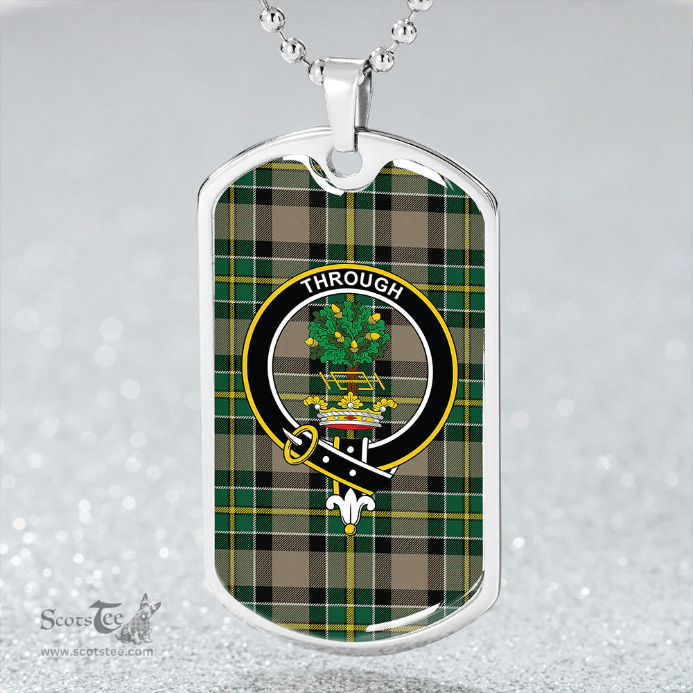 ScottishPlaid Hamilton of Brandon Modern Clan Tartan Dog Tag Necklace - Crest Classic Scottish Plaid Tartan Plaid