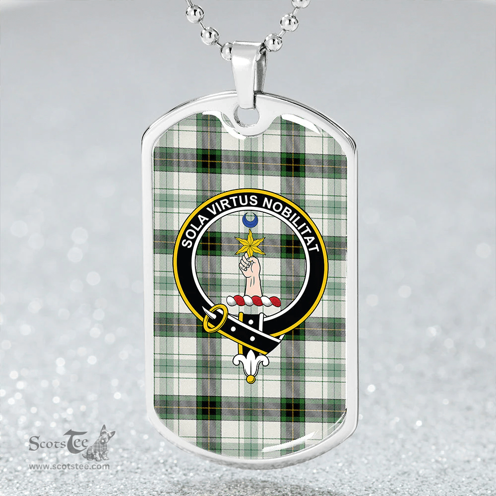 ScottishPlaid Henderson Dress #2 (MacKendrick Dress #2) Ancient Clan Tartan Dog Tag Necklace - Crest Classic Scottish Plaid Tartan Plaid