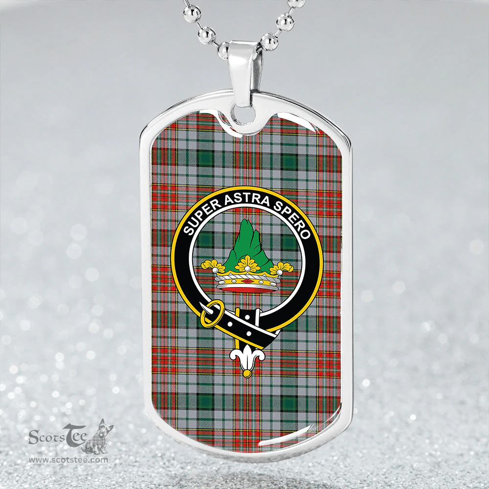 ScottishPlaid Gayre Dress #2 Modern Clan Tartan Dog Tag Necklace - Crest Classic Scottish Plaid Tartan Plaid