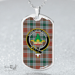 ScottishPlaid Gayre Dress #2 Modern Clan Tartan Dog Tag Necklace - Crest Classic Scottish Plaid Tartan Plaid
