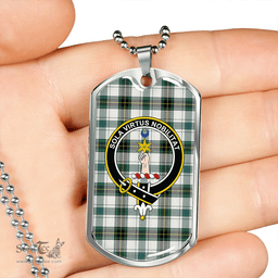 ScottishPlaid Henderson Dress #2 Modern Clan Tartan Dog Tag Necklace - Crest Classic Scottish Plaid Tartan Plaid