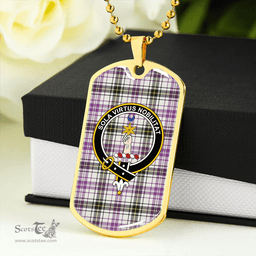 ScottishPlaid Henderson Dress (MacKendrick Dress) Weathered Clan Tartan Dog Tag Necklace - Crest Classic Scottish Plaid Tartan Plaid
