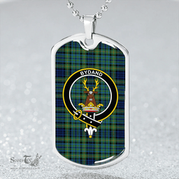 ScottishPlaid Gordon Dress #2 Modern Clan Tartan Dog Tag Necklace - Crest Classic Scottish Plaid Tartan Plaid