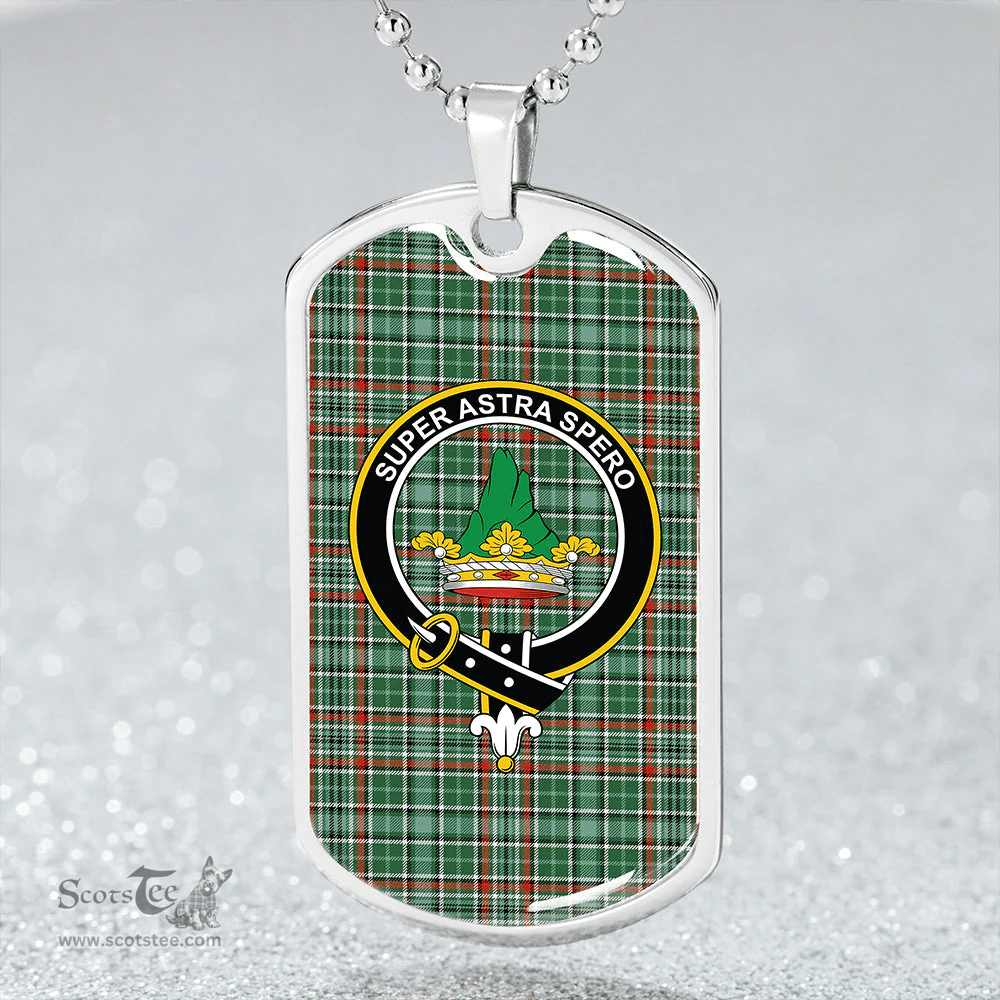 ScottishPlaid Gayre Dress Ancient Clan Tartan Dog Tag Necklace - Crest Classic Scottish Plaid Tartan Plaid