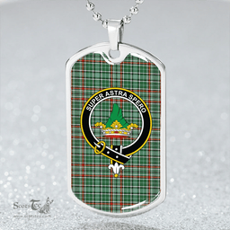 ScottishPlaid Gayre Dress Ancient Clan Tartan Dog Tag Necklace - Crest Classic Scottish Plaid Tartan Plaid