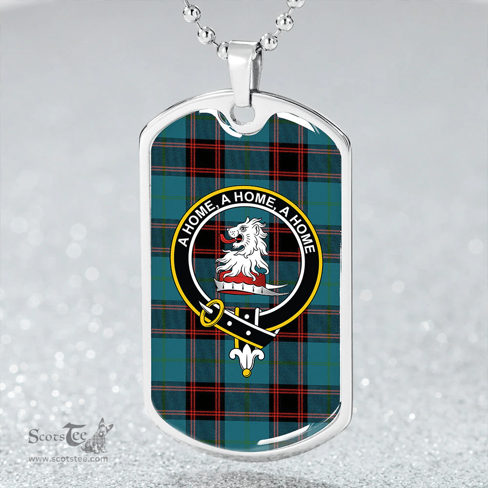 ScottishPlaid Home Ancient Clan Tartan Dog Tag Necklace - Crest Classic Scottish Plaid Tartan Plaid