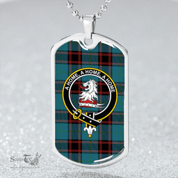 ScottishPlaid Home Ancient Clan Tartan Dog Tag Necklace - Crest Classic Scottish Plaid Tartan Plaid