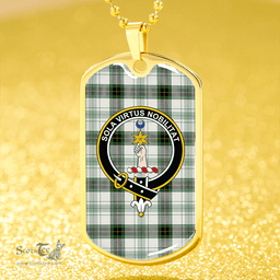 ScottishPlaid Henderson Dress #2 (MacKendrick Dress #2) Ancient Clan Tartan Dog Tag Necklace - Crest Classic Scottish Plaid Tartan Plaid