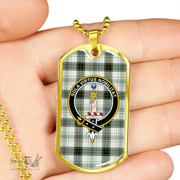 ScottishPlaid Henderson Dress #2 (MacKendrick Dress #2) Ancient Clan Tartan Dog Tag Necklace - Crest Classic Scottish Plaid Tartan Plaid