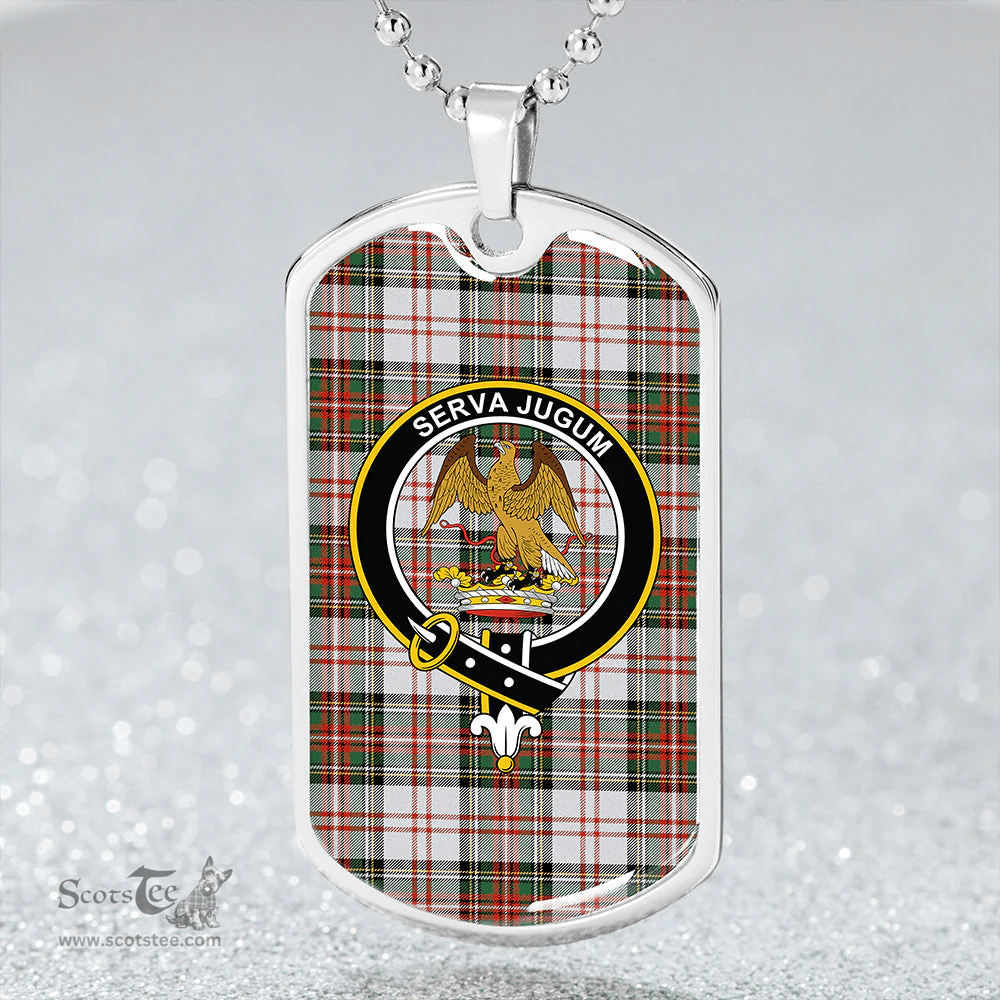 ScottishPlaid Hay #3 Ancient Clan Tartan Dog Tag Necklace - Crest Classic Scottish Plaid Tartan Plaid