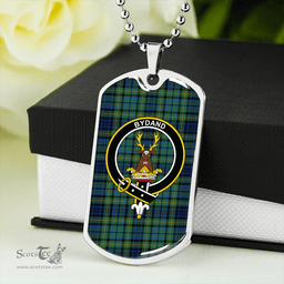 ScottishPlaid Gordon Dress #2 Modern Clan Tartan Dog Tag Necklace - Crest Classic Scottish Plaid Tartan Plaid