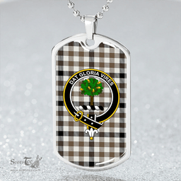 ScottishPlaid Hogg Ancient Clan Tartan Dog Tag Necklace - Crest Classic Scottish Plaid Tartan Plaid
