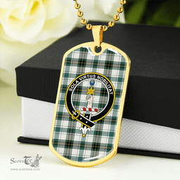 ScottishPlaid Henderson Dress #2 Modern Clan Tartan Dog Tag Necklace - Crest Classic Scottish Plaid Tartan Plaid