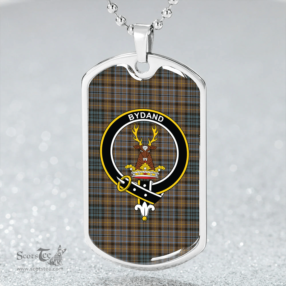 ScottishPlaid Gordon Dress #2 Weathered Clan Tartan Dog Tag Necklace - Crest Classic Scottish Plaid Tartan Plaid