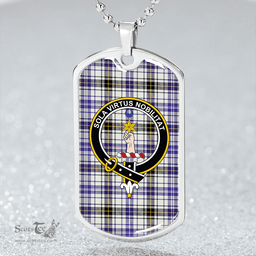 ScottishPlaid Henderson Dress Modern Clan Tartan Dog Tag Necklace - Crest Classic Scottish Plaid Tartan Plaid
