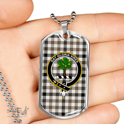 ScottishPlaid Hogg Ancient Clan Tartan Dog Tag Necklace - Crest Classic Scottish Plaid Tartan Plaid