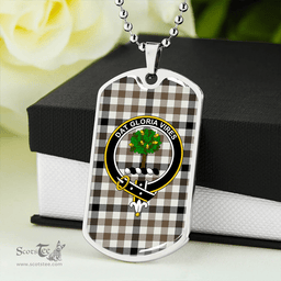 ScottishPlaid Hogg Ancient Clan Tartan Dog Tag Necklace - Crest Classic Scottish Plaid Tartan Plaid